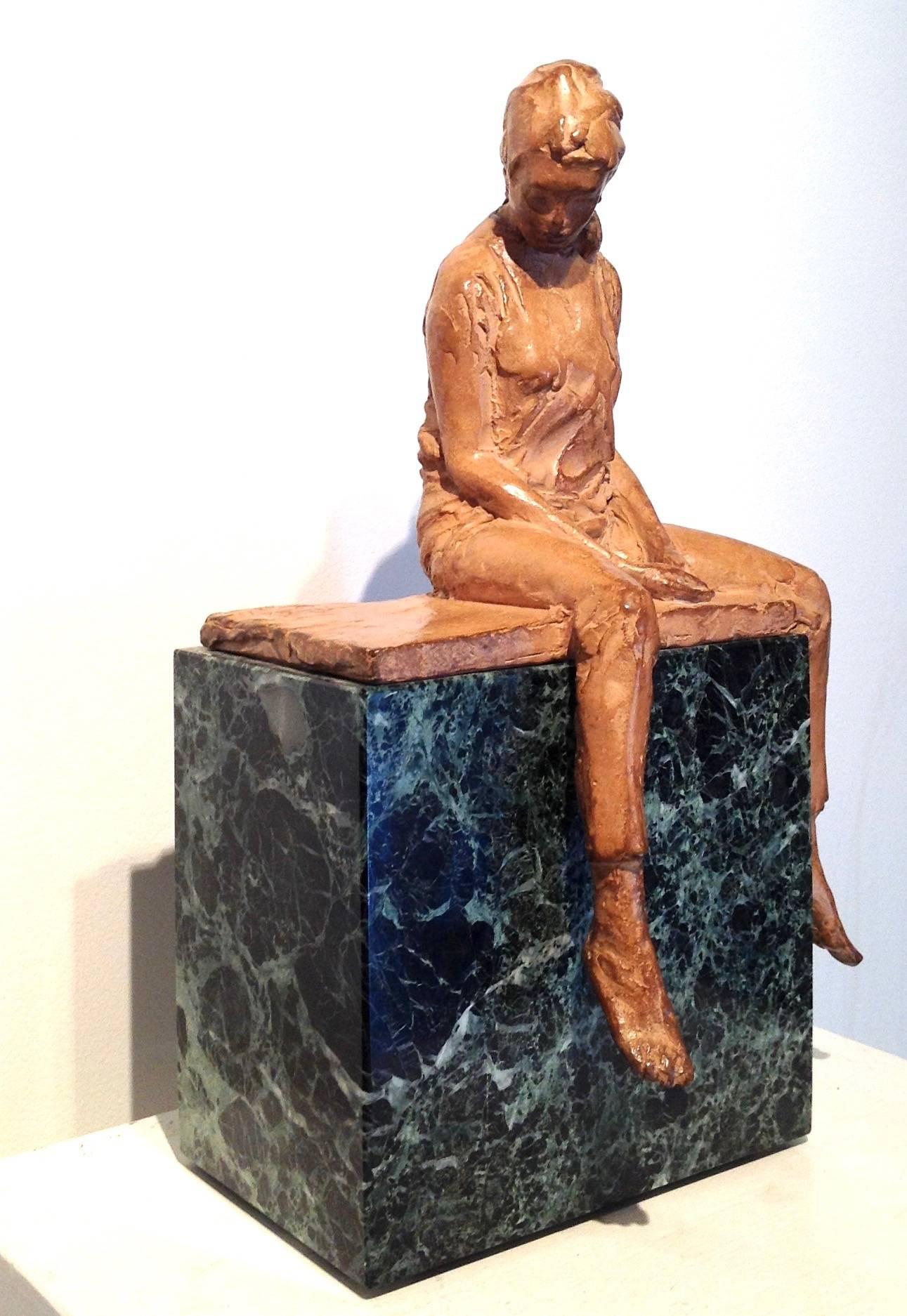 Woman on the Counter - Sculpture by Stanley Bleifeld