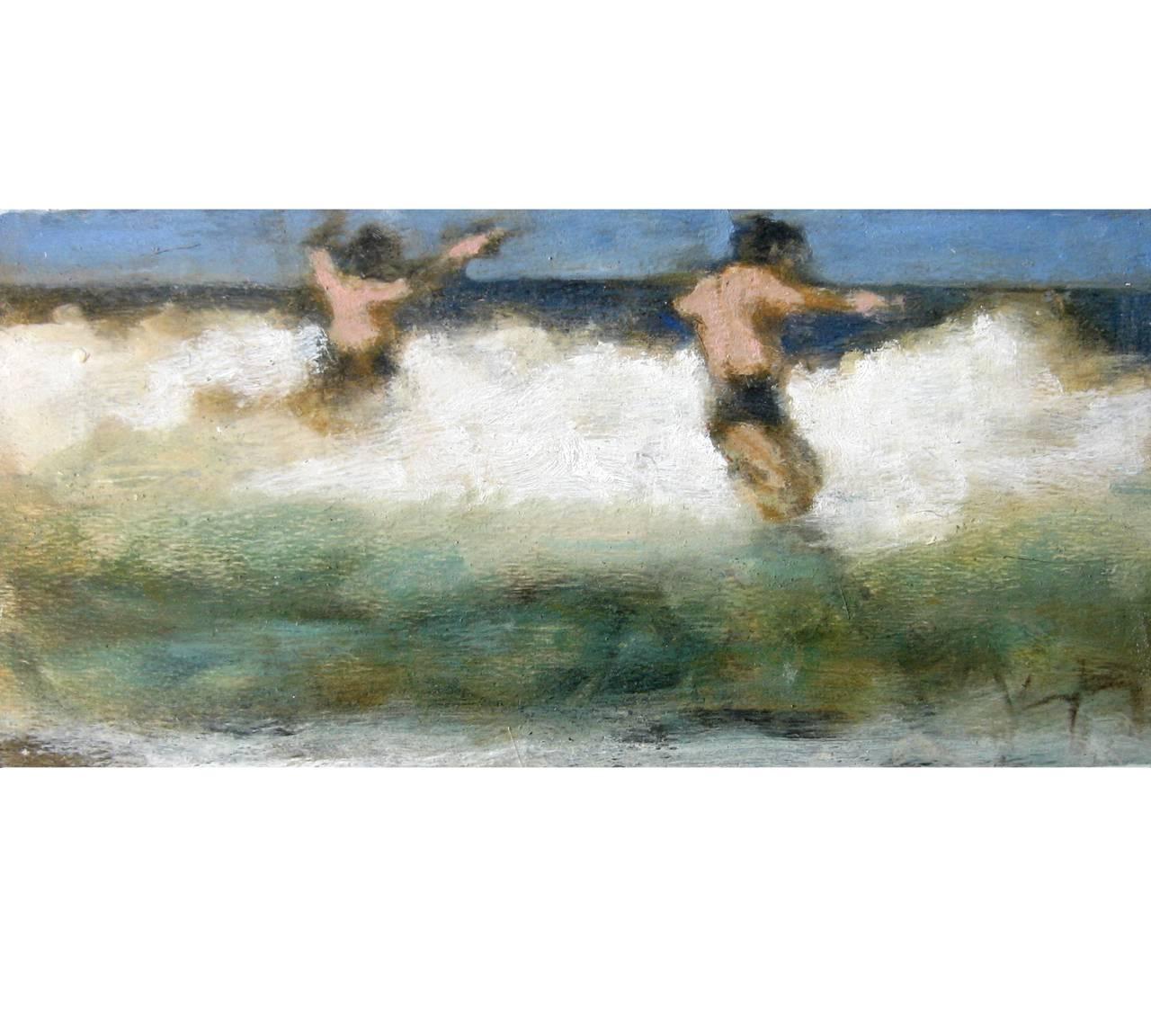 David Konigsberg Figurative Painting - Surf (Duo)
