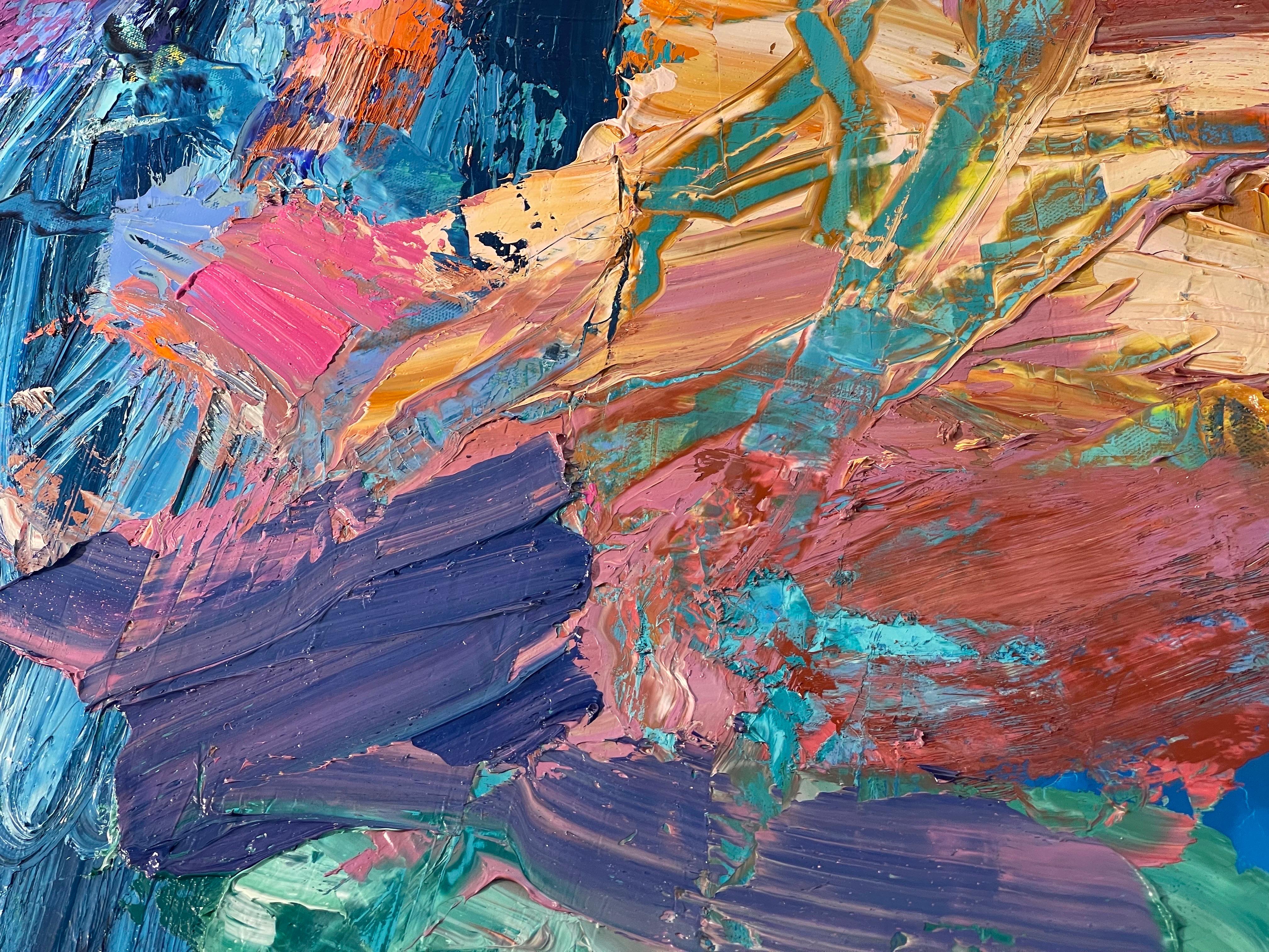 Passeggiata delle azalee: Pittura astratta contemporanea - Painting di Annette Werndl
