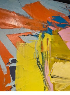 Zeitgenössisches abstraktes Ölgemälde der Spring Street