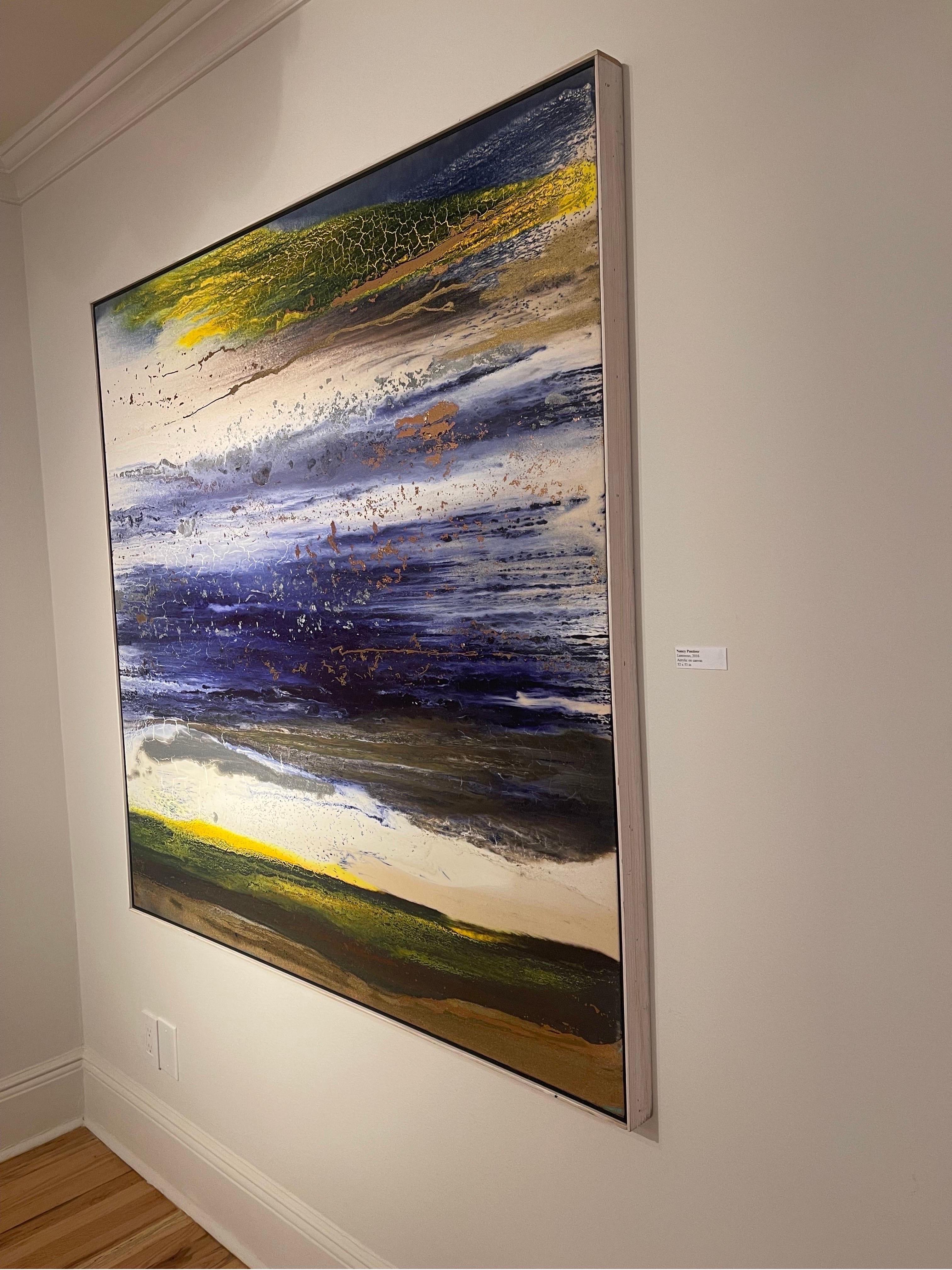Luminoso: Pittura astratta contemporanea - Painting di Nancy Pantirer