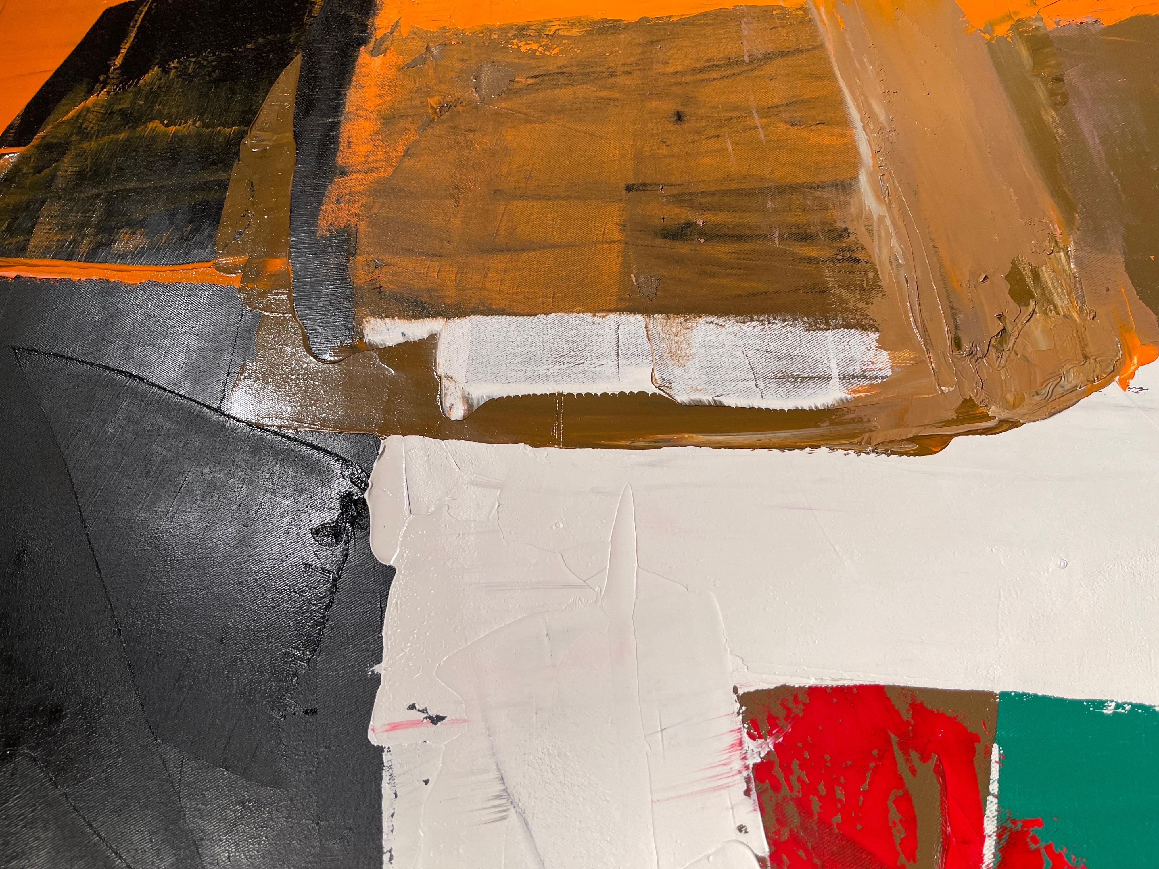 East River: Zeitgenössisches abstraktes Ölgemälde (Abstrakt), Painting, von Annette Werndl