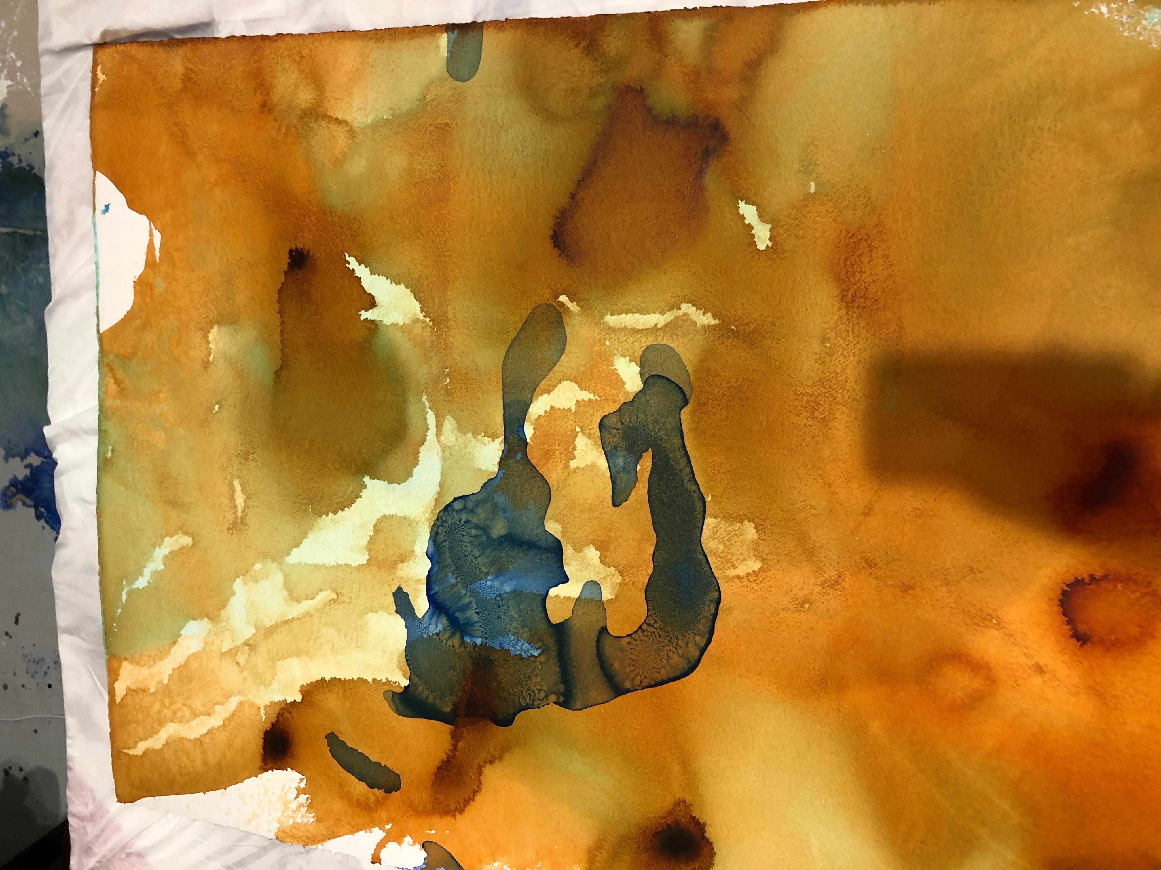 Nancy Pantirer: Underwater Series. Abstract watercolor, colorful and ethereal  For Sale 1