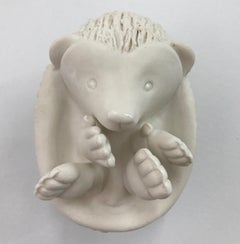Porcelain Wall Hanging “Hedgehog Baby” by Bethany Krull