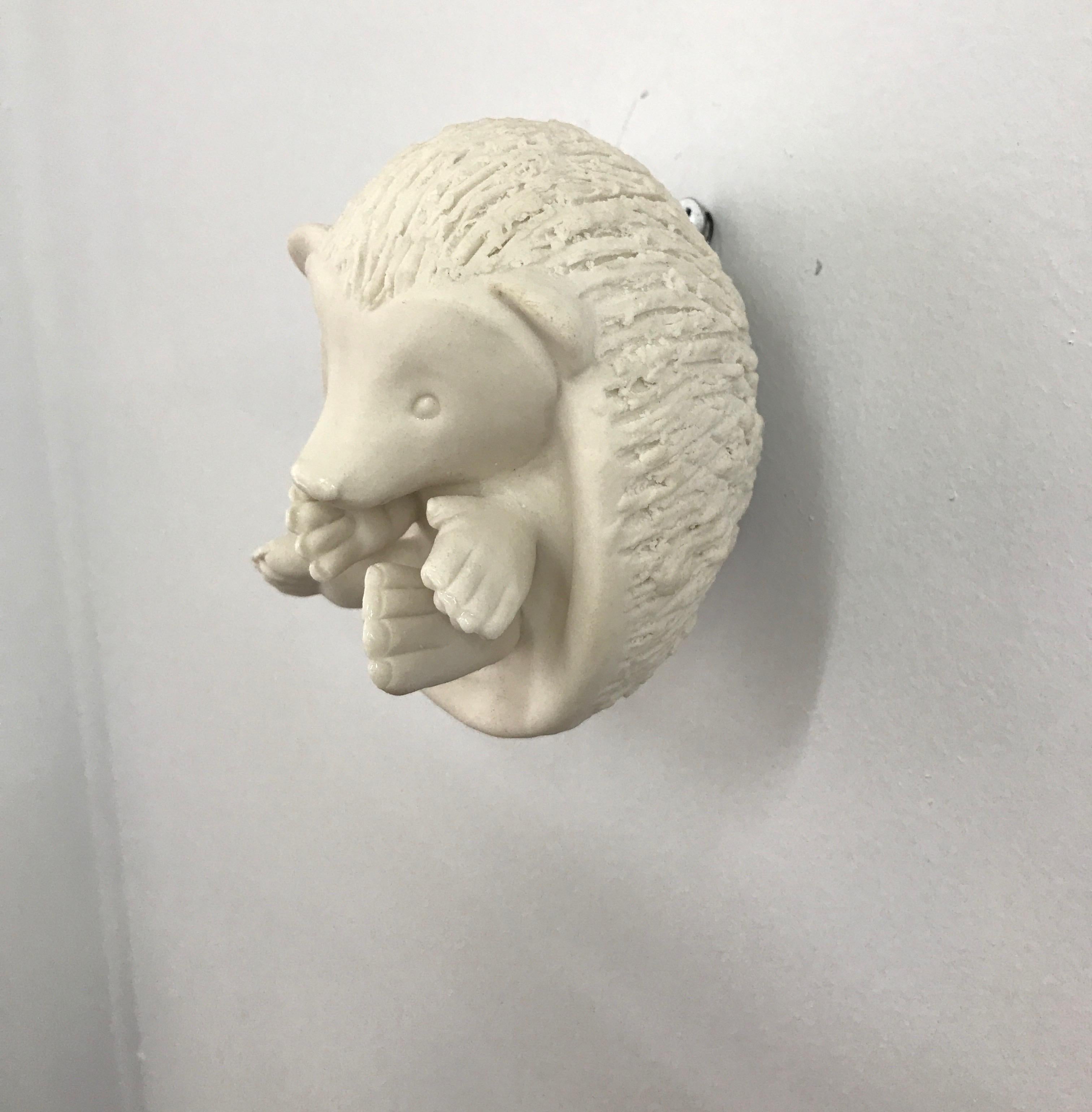 Porcelain Wall Hanging “Hedgehog Baby” by Bethany Krull 5