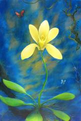 Nightscape with Orchid #1