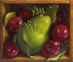 Pear with Red Plums