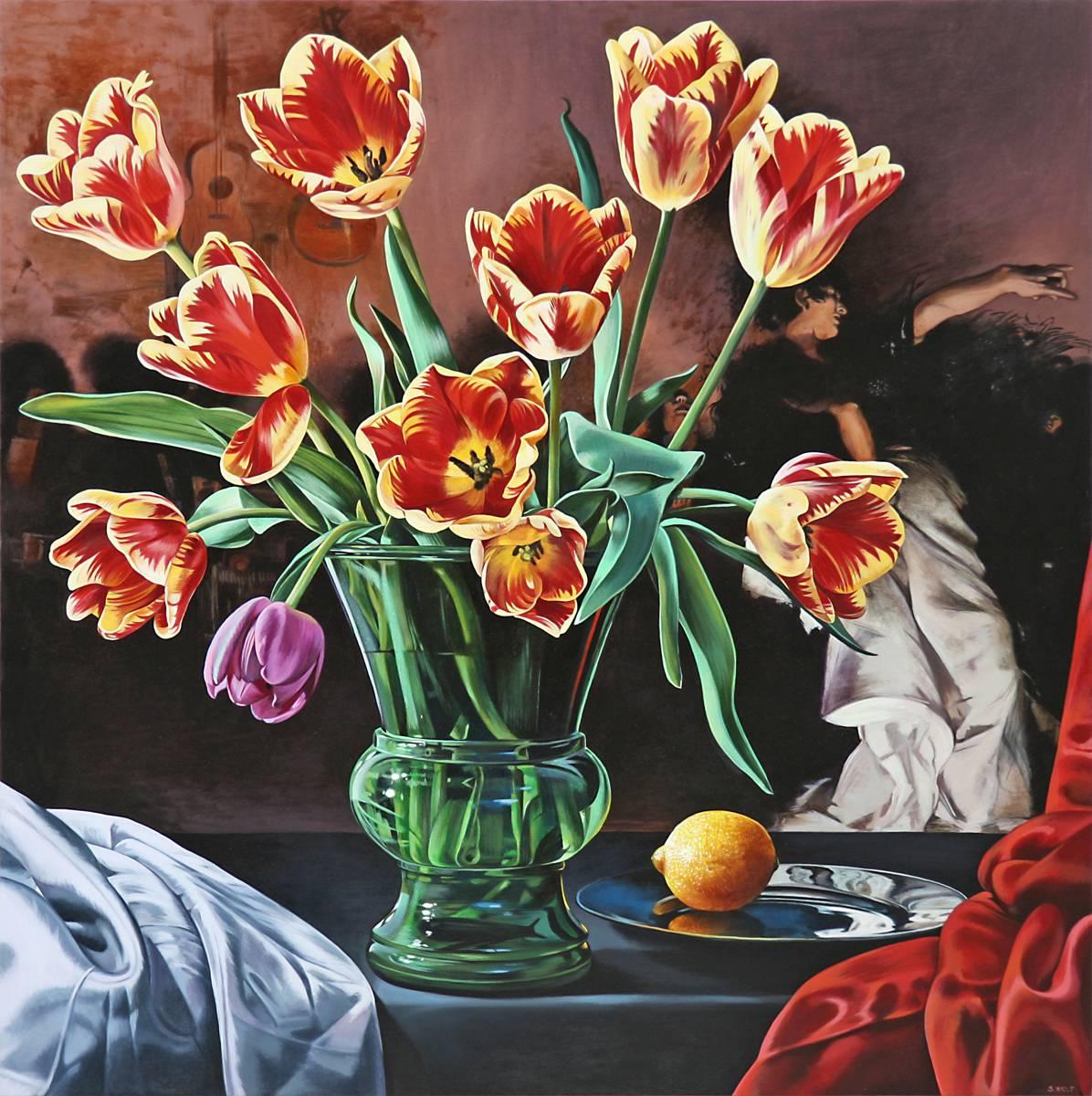 Sherrie Wolf Still-Life Painting - Spanish Dancer