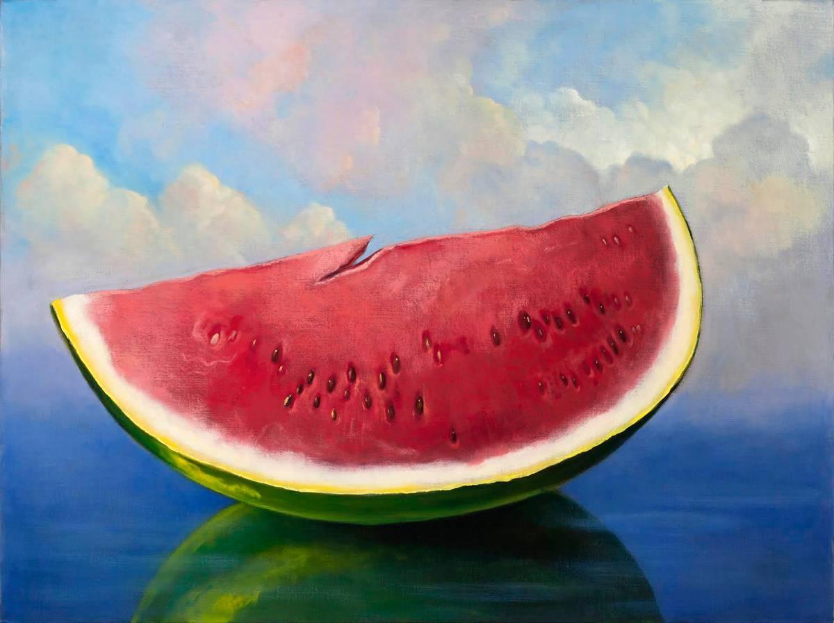 Denise Mickilowski Still-Life Painting - Watermelon