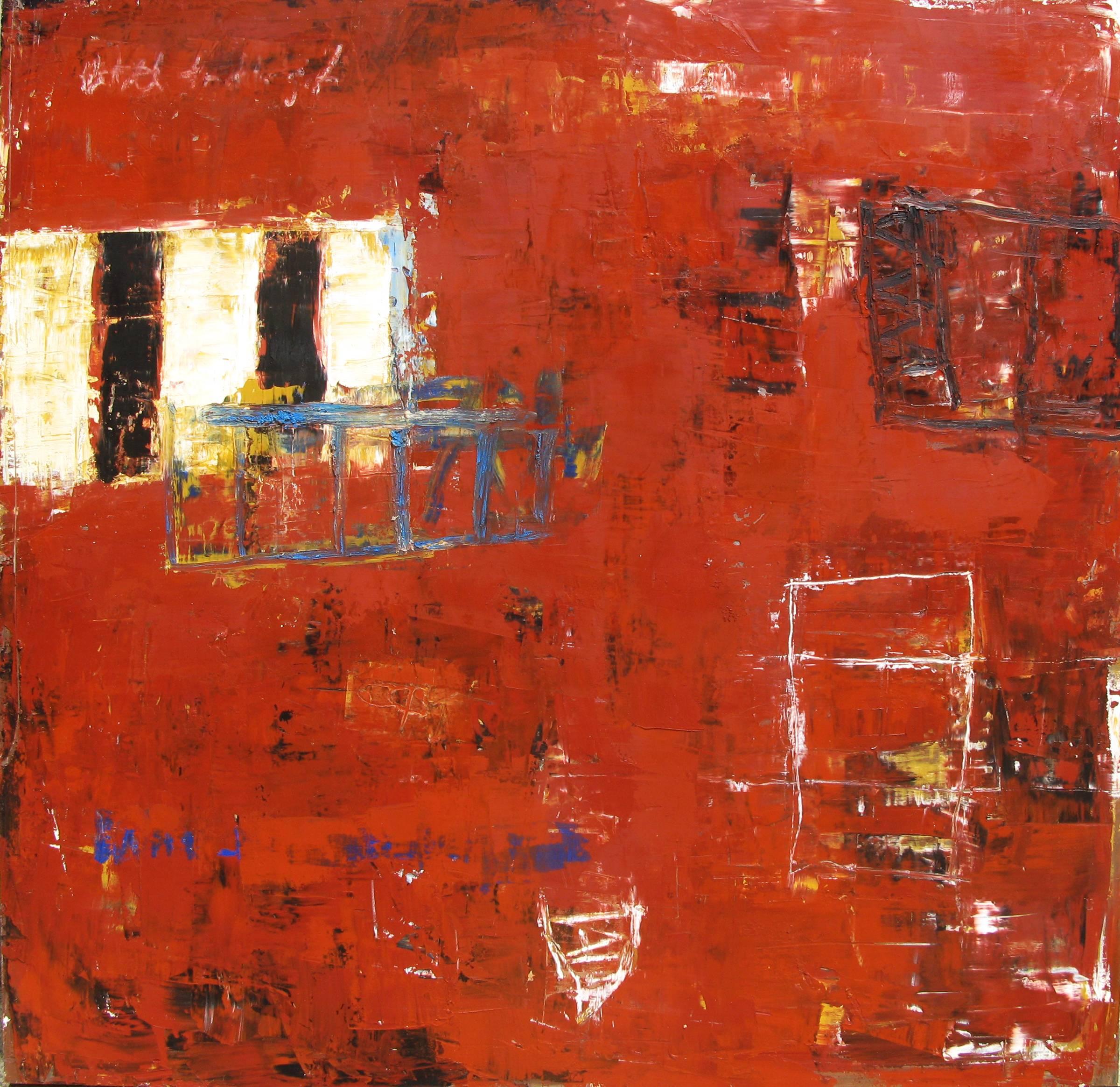 Bill Fisher Abstract Painting - Untitled Red