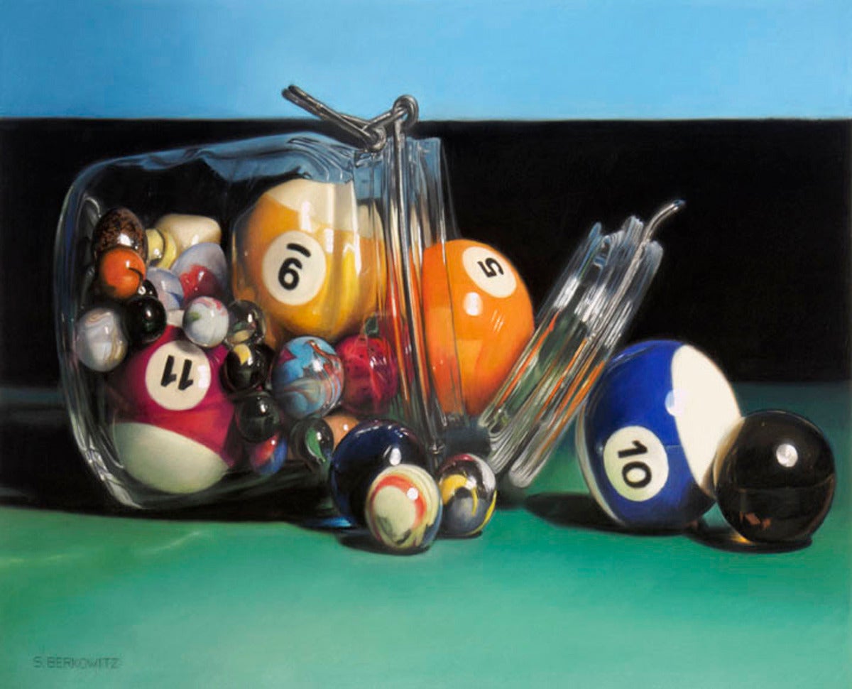 Sheldon Berkowitz Still-Life Painting - Spherical Spill