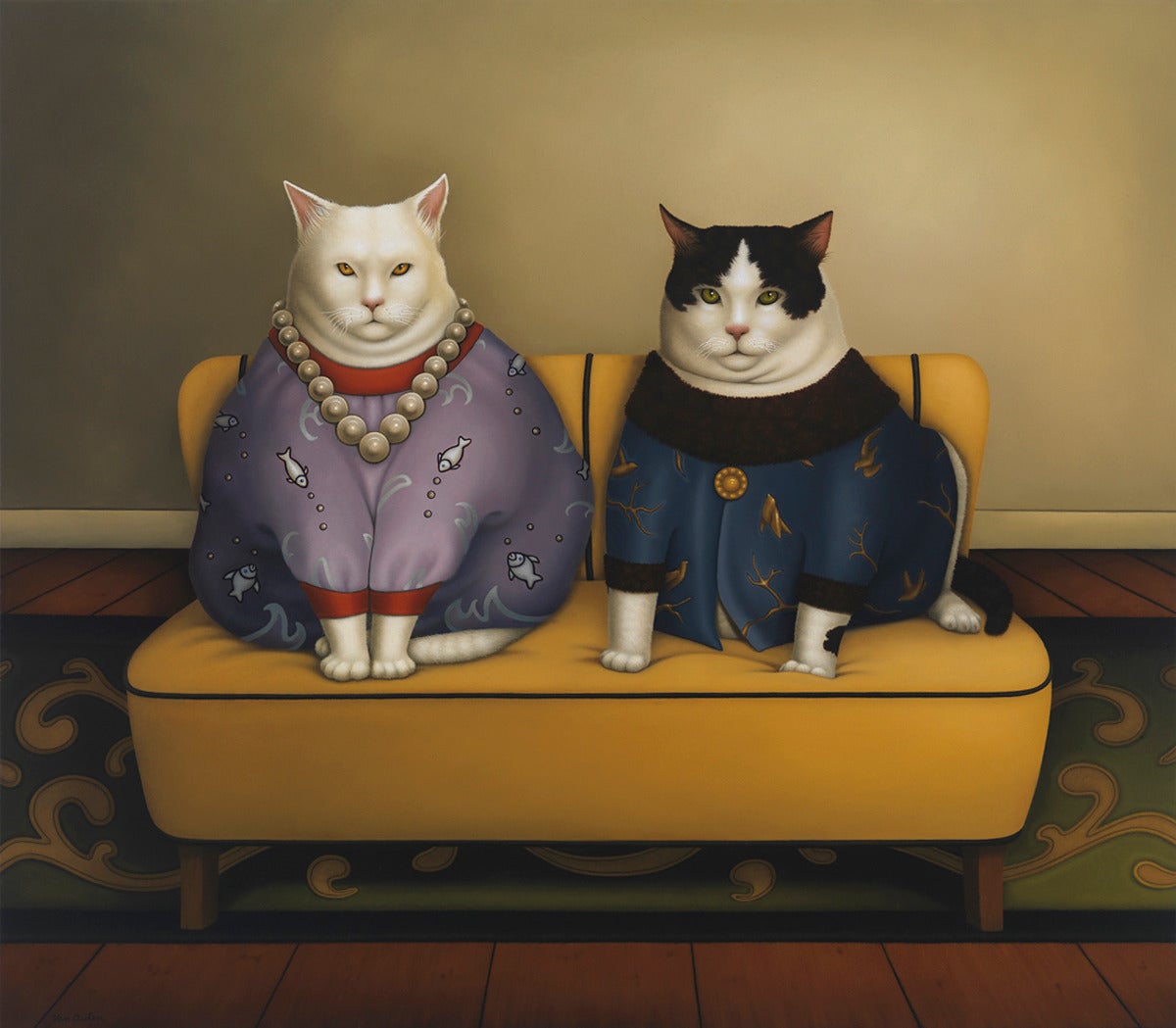 Deborah Van Auten Figurative Painting - Aristocats