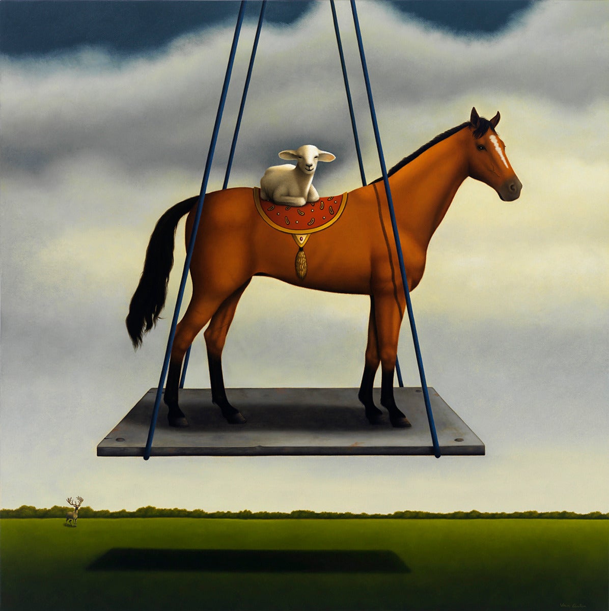 Deborah Van Auten Figurative Painting - Dark Horse