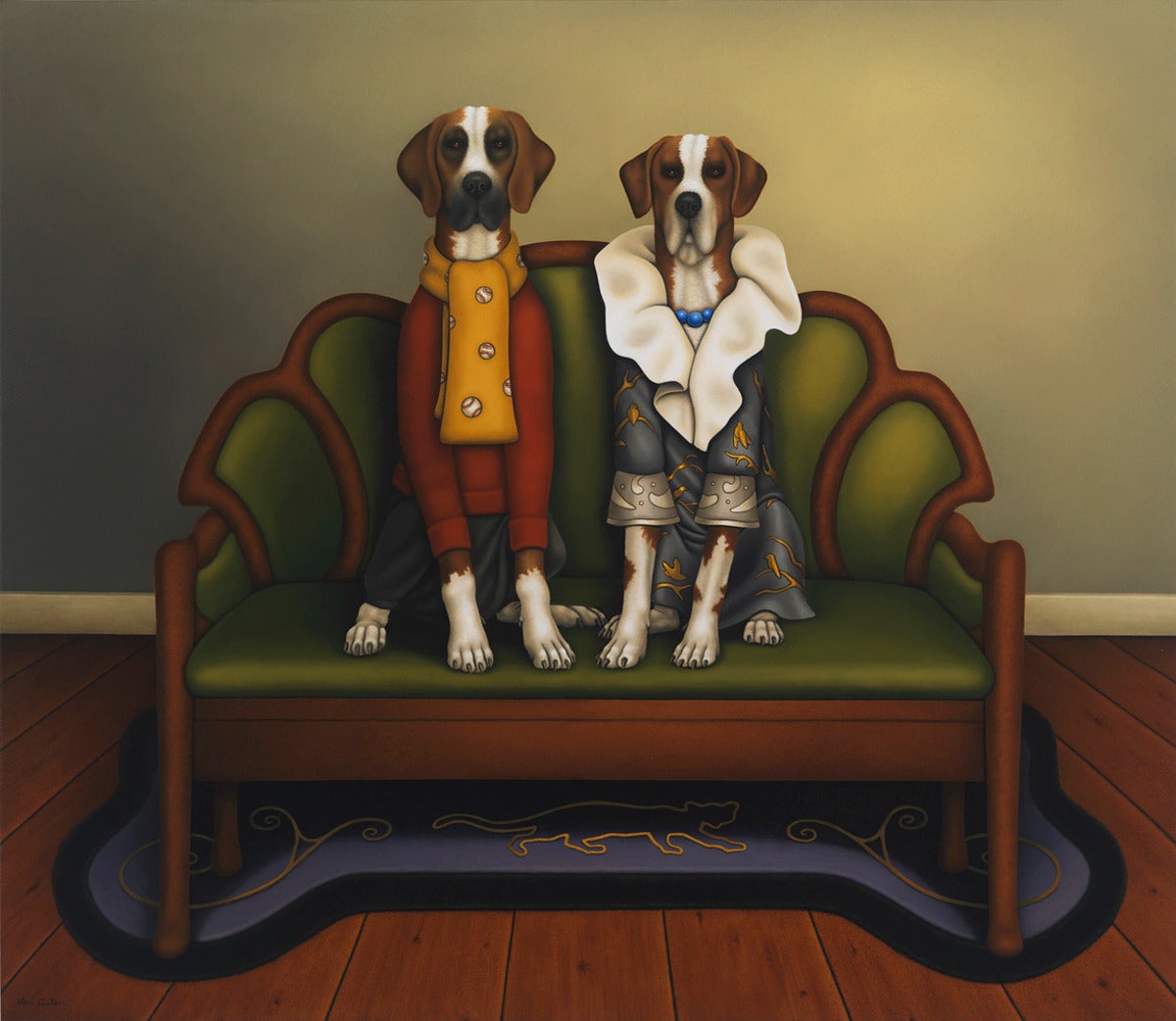 Deborah Van Auten Figurative Painting – Dog House