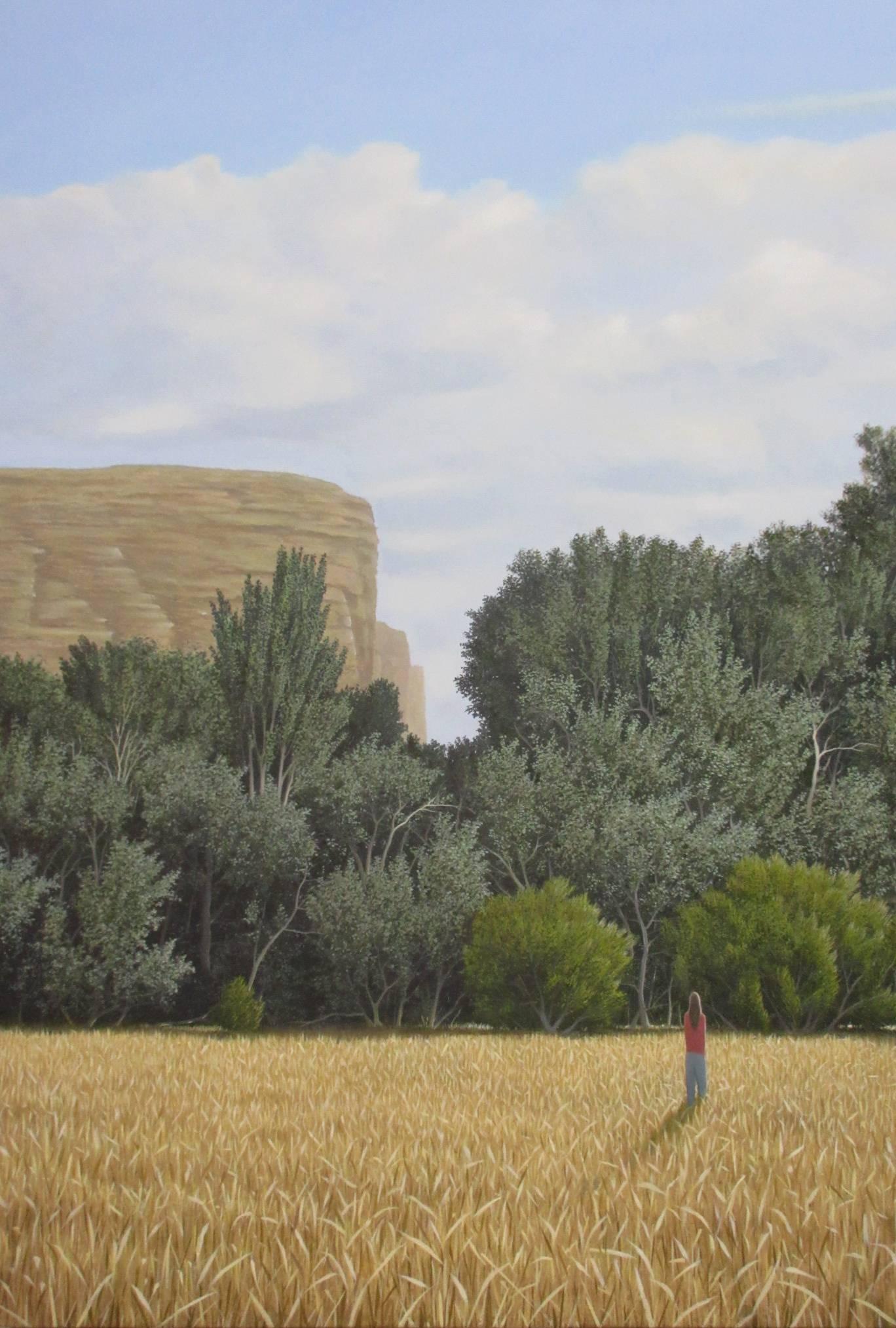 René Monzón Relova “Pozas” Landscape Painting - The Necessary Estrangement