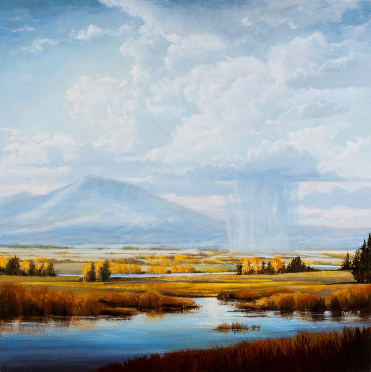 Victoria Adams Landscape Painting - Lowlands #125: Uplands