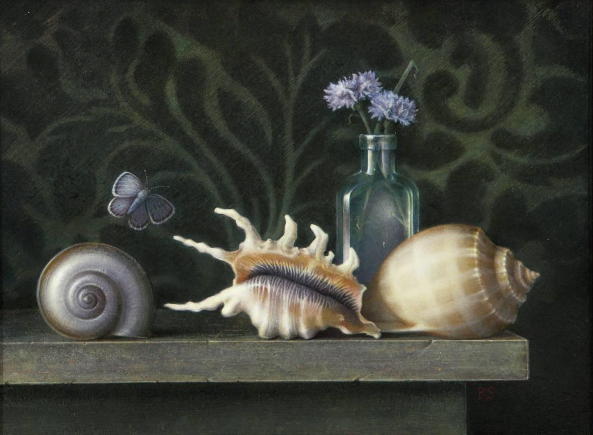 Koo Schadler Still-Life Painting - Three Shells