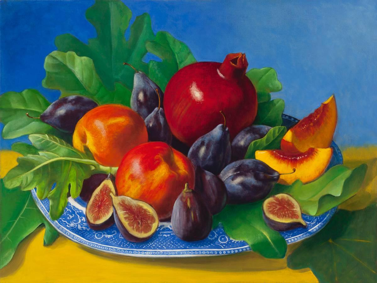 Denise Mickilowski Still-Life Painting - Late Summer Fruit