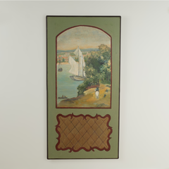Pair of Italian Painted Panels with Sailboats