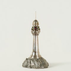 Antique Lighthouse Sculpture or Model with Light