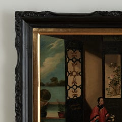 Antique Chinese Painting of an Interior Scene