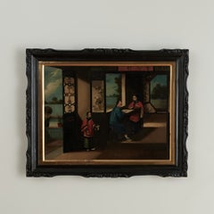 Antique Chinese Painting of an Interior Scene