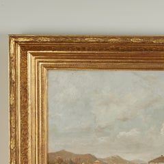 Antique Orientalist India Landscape Oil Painting by Daniel C. Grose