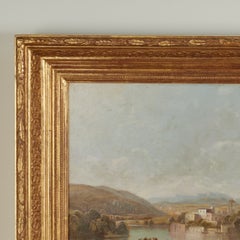 Antique Orientalist India Landscape Oil Painting by Daniel C. Grose