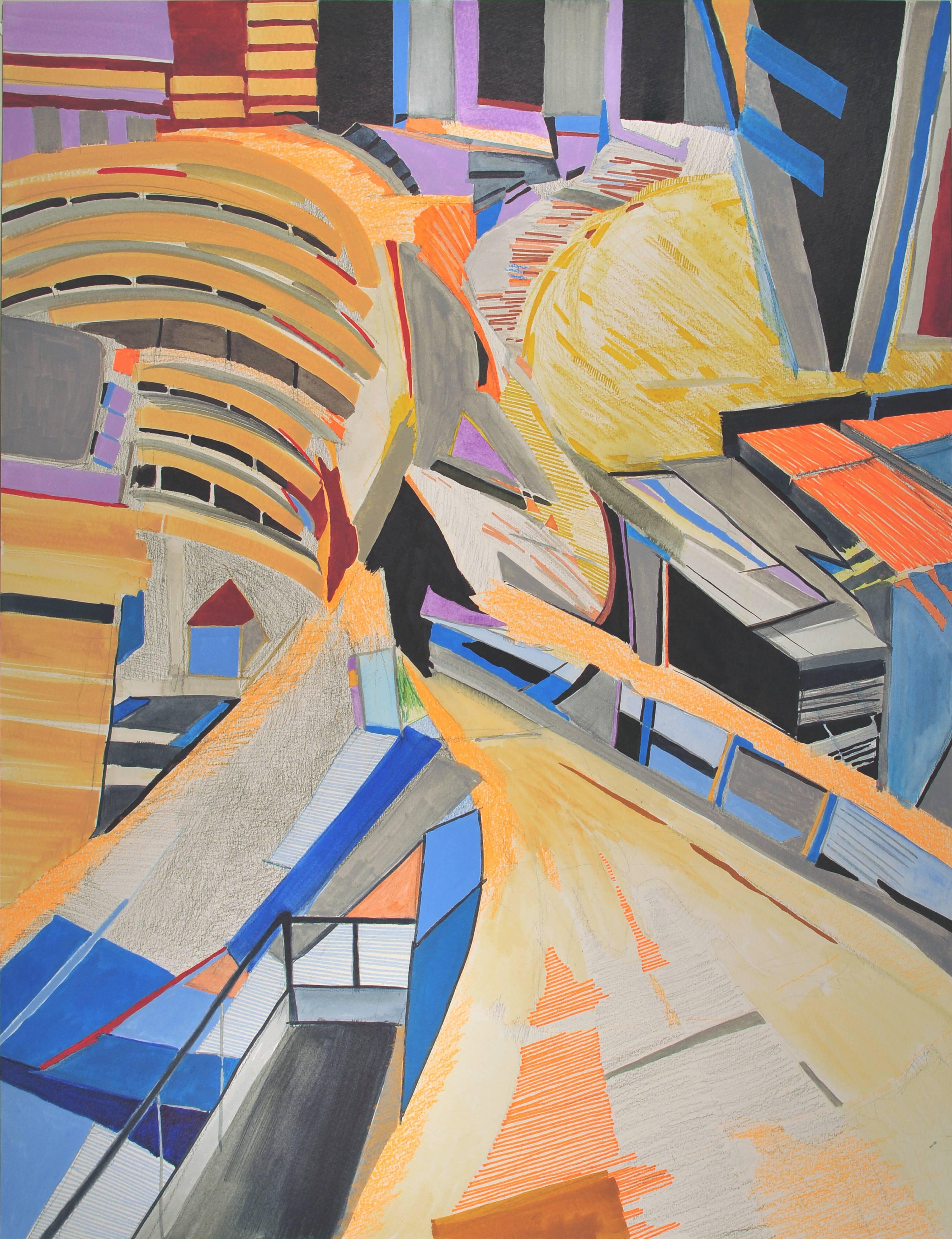 The Parting Site - Contemporary Mixed Media Art by Yasemin Kackar Demirel