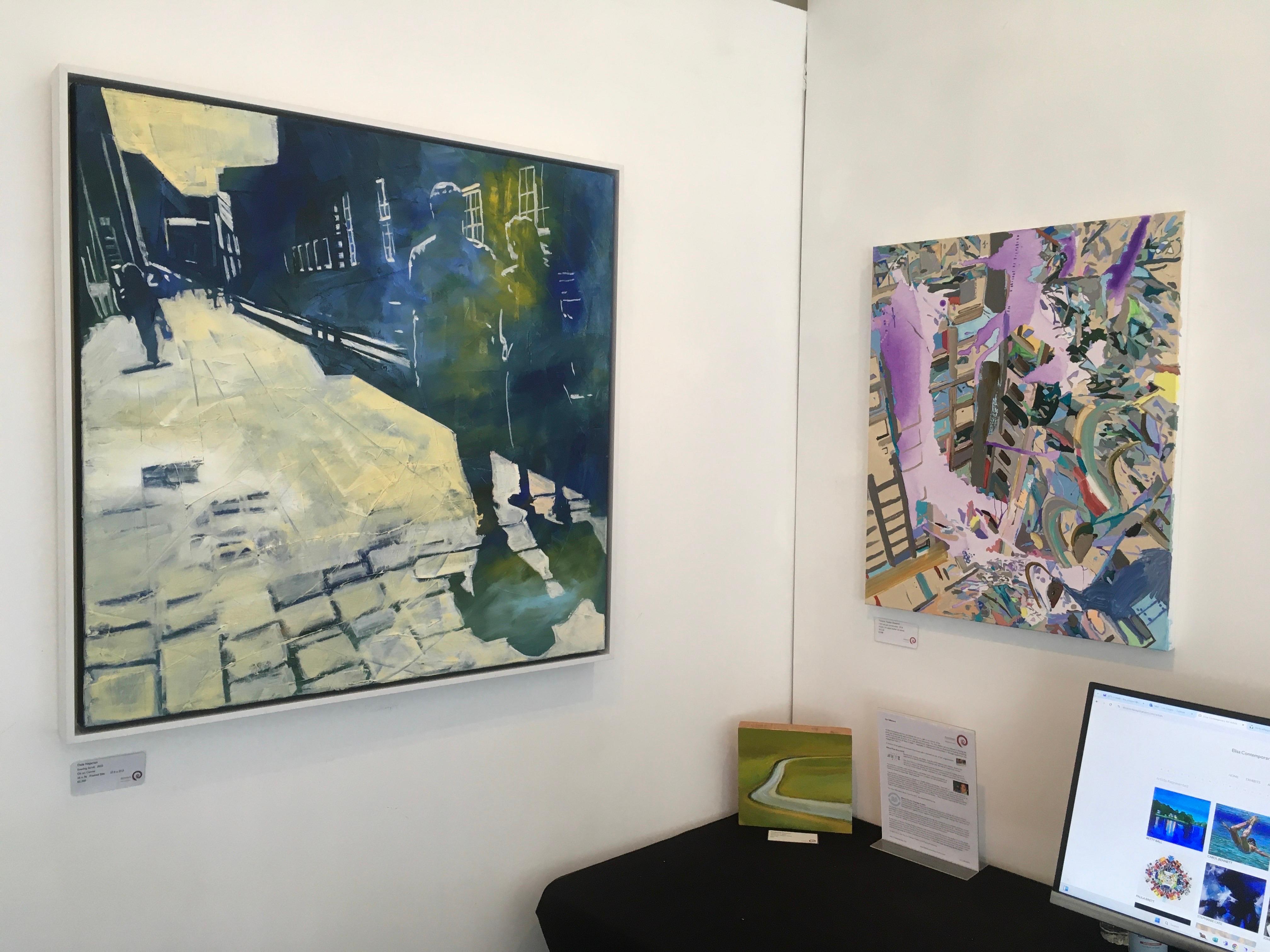 Sólo Me Dejaré Llevar, Paisaje Urbano, Pintura, Púrpura, Paisaje en venta 2