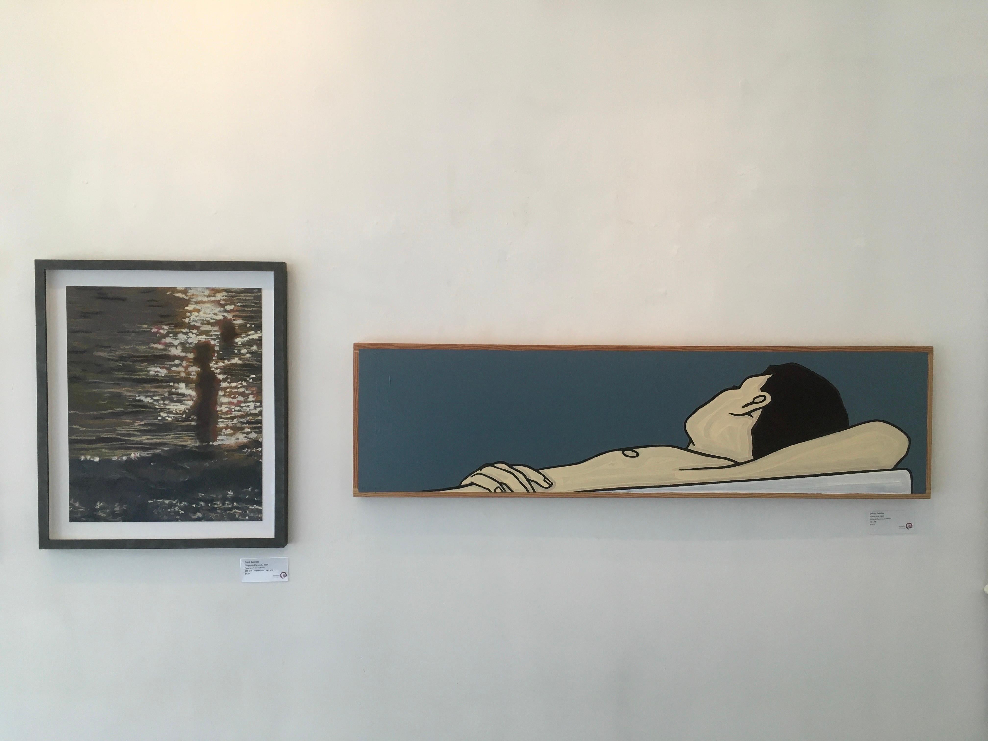 Goteando en diamantes es una obra de arte figurativa y acuática en la que aparecen nadadores en el agua.  Es un Pastel sobre cartón de archivo.  Es la primera vez en 30 años que Bennett crea obras de arte con pasteles.   En  La obra mide 20,5