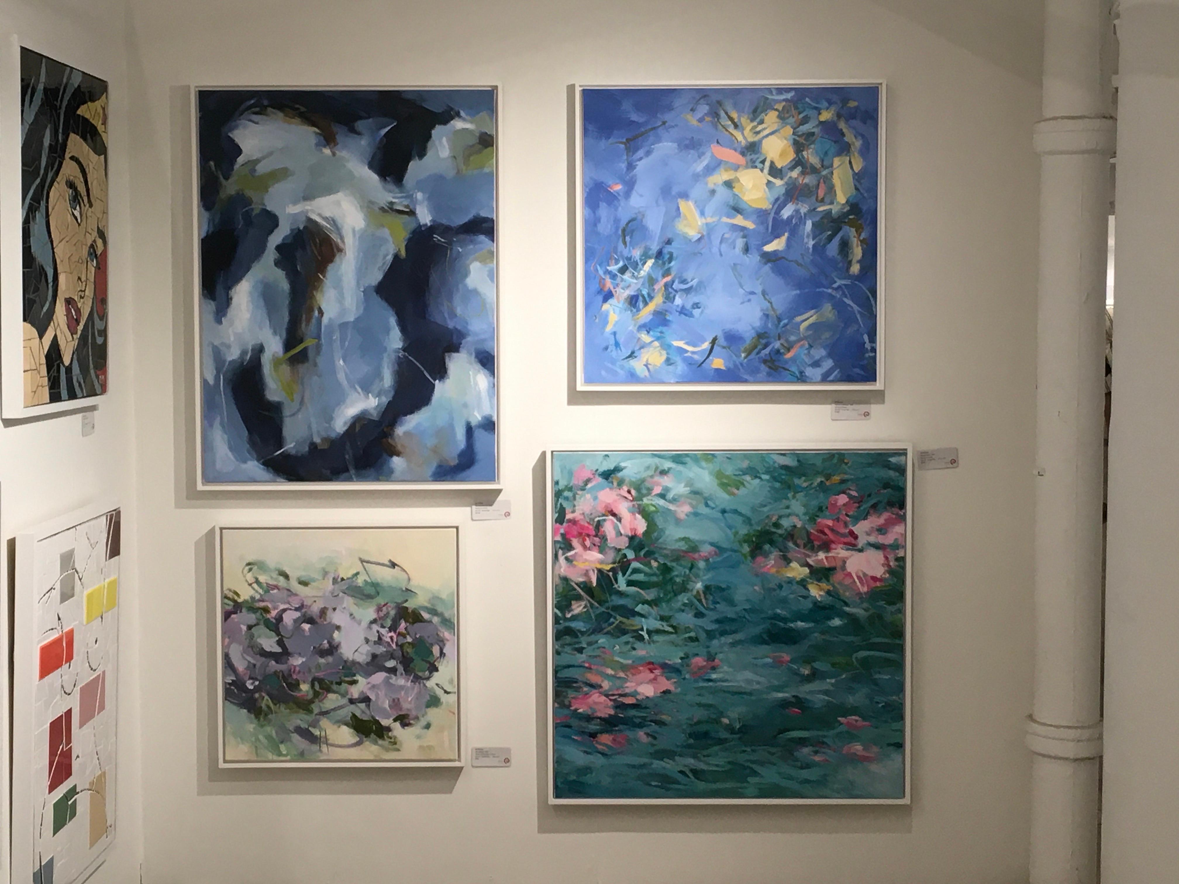 Sounds of Serenity, Gemälde, Abstrakt, Blau, Acrylmalerei, Abstrakte Kunst im Angebot 3