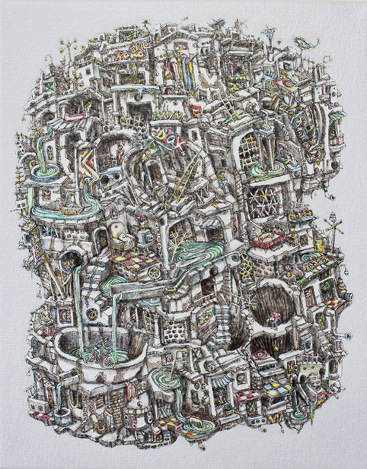 Alexis Duque Landscape Painting - Supercluster