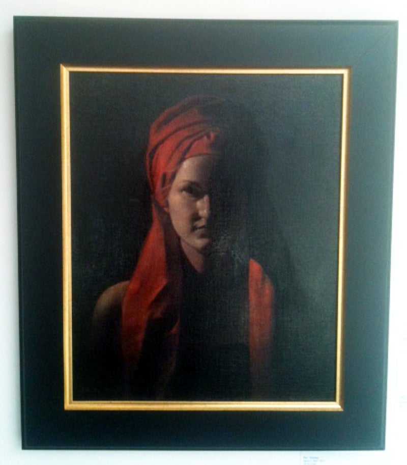 Figure in Red - Painting by Ray Donley