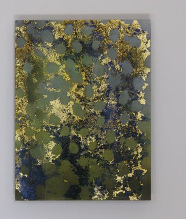 Fish Skin Study - Reverse painting on glass - Mixed Media Art by Carol Bennett