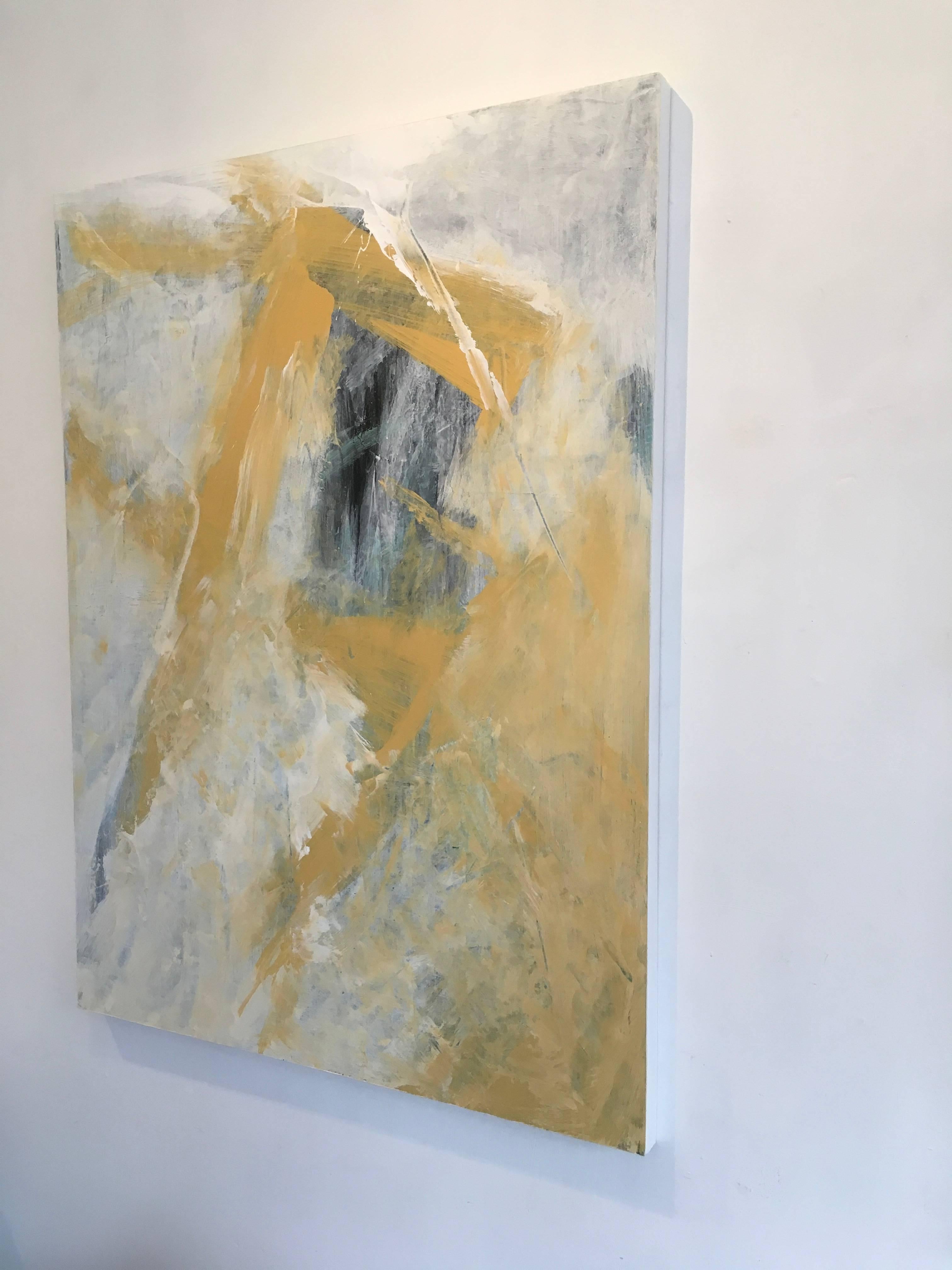 Alchemy - Gray Abstract Painting by Stephanie Cate