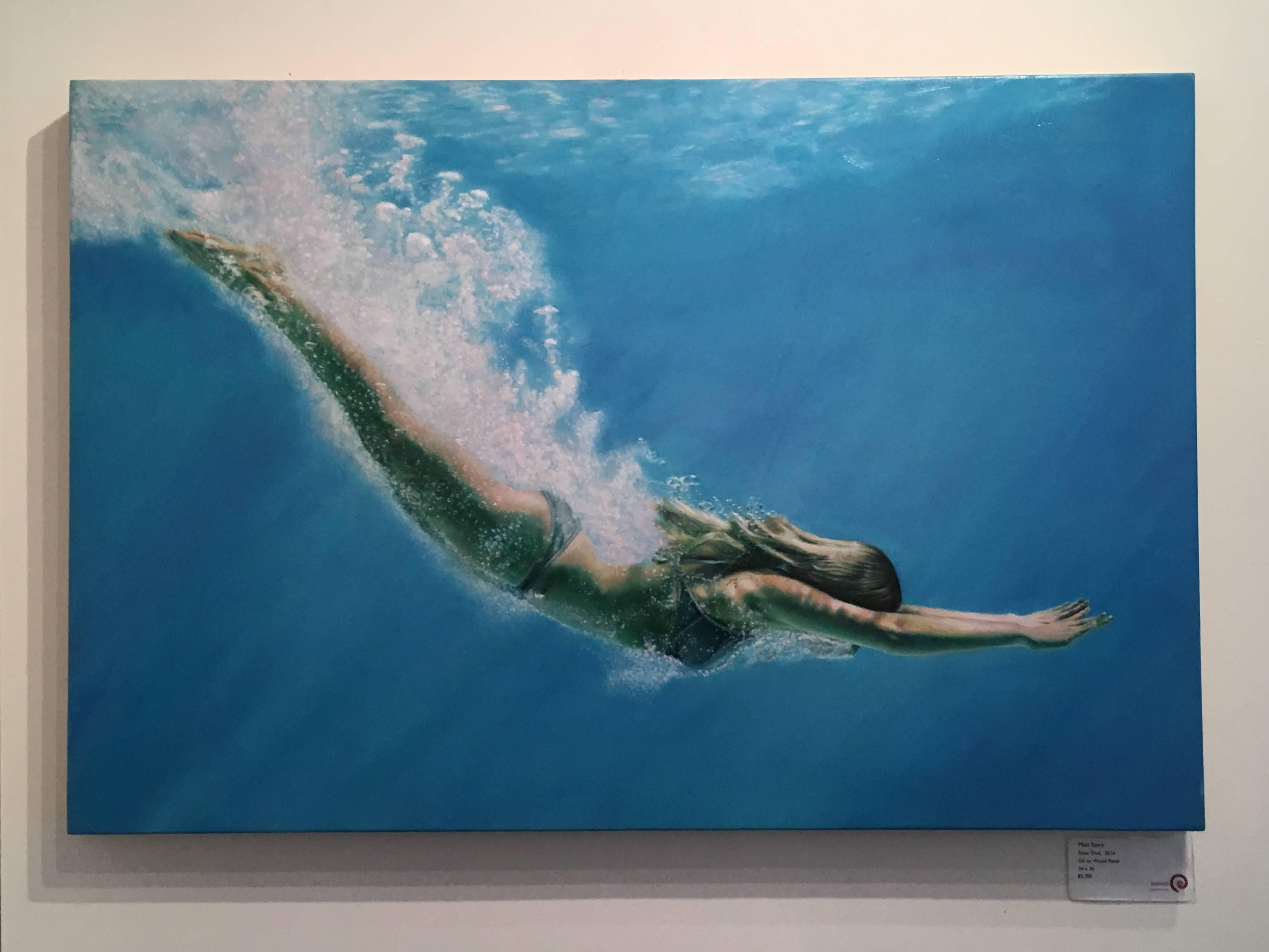 Silver Dive - Painting by Matt Story