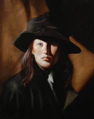 Figure with Black Hat and Black Coat