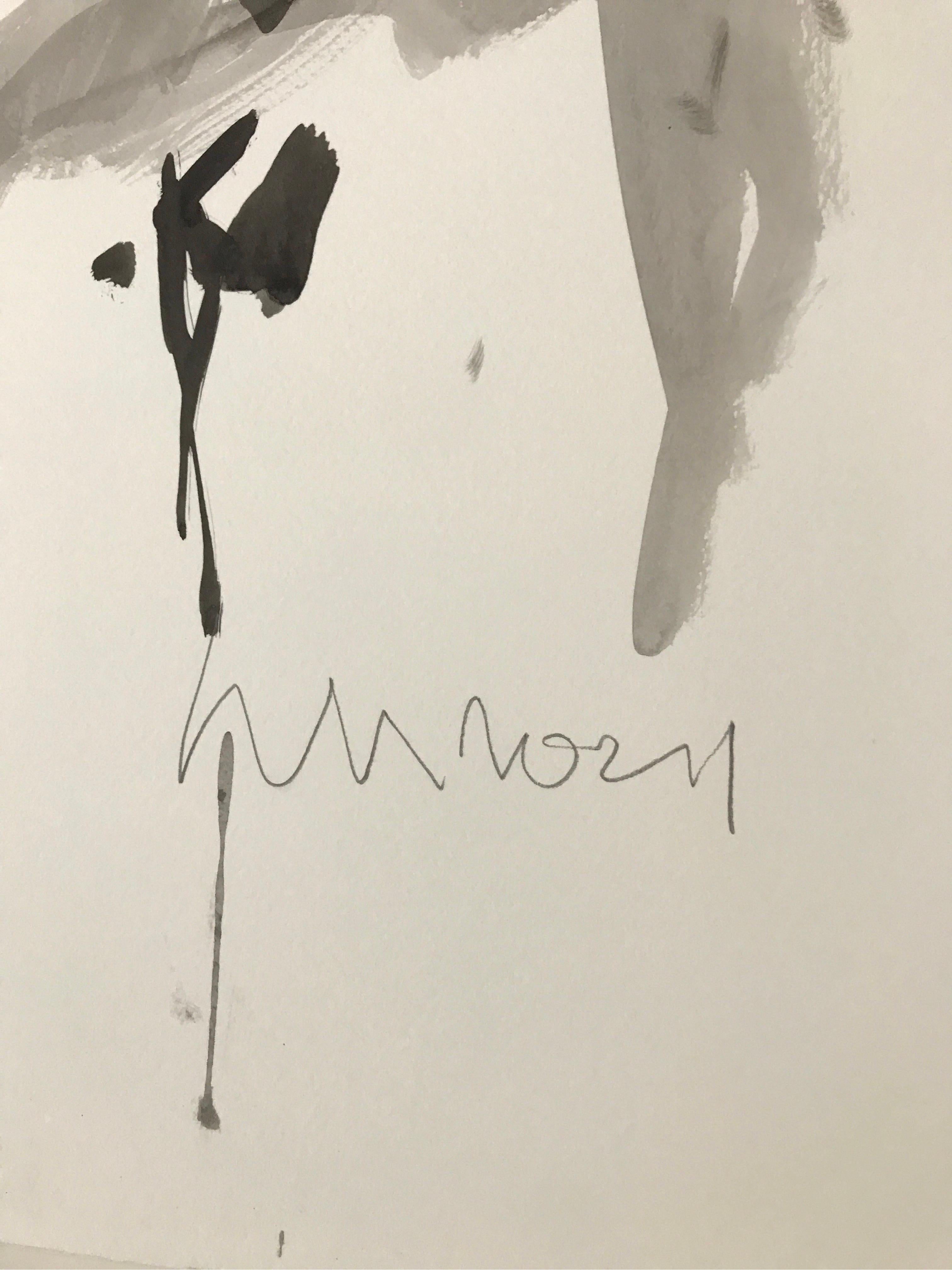 Setter inglés, Este impresionante cuadro minimalista en blanco y negro de gran tamaño de un perro, es un retrato contemporáneo en  acrílico sobre lienzo.  Los retratos de perros de Ian Mason son muy llamativos, ya que es capaz de captar la forma de