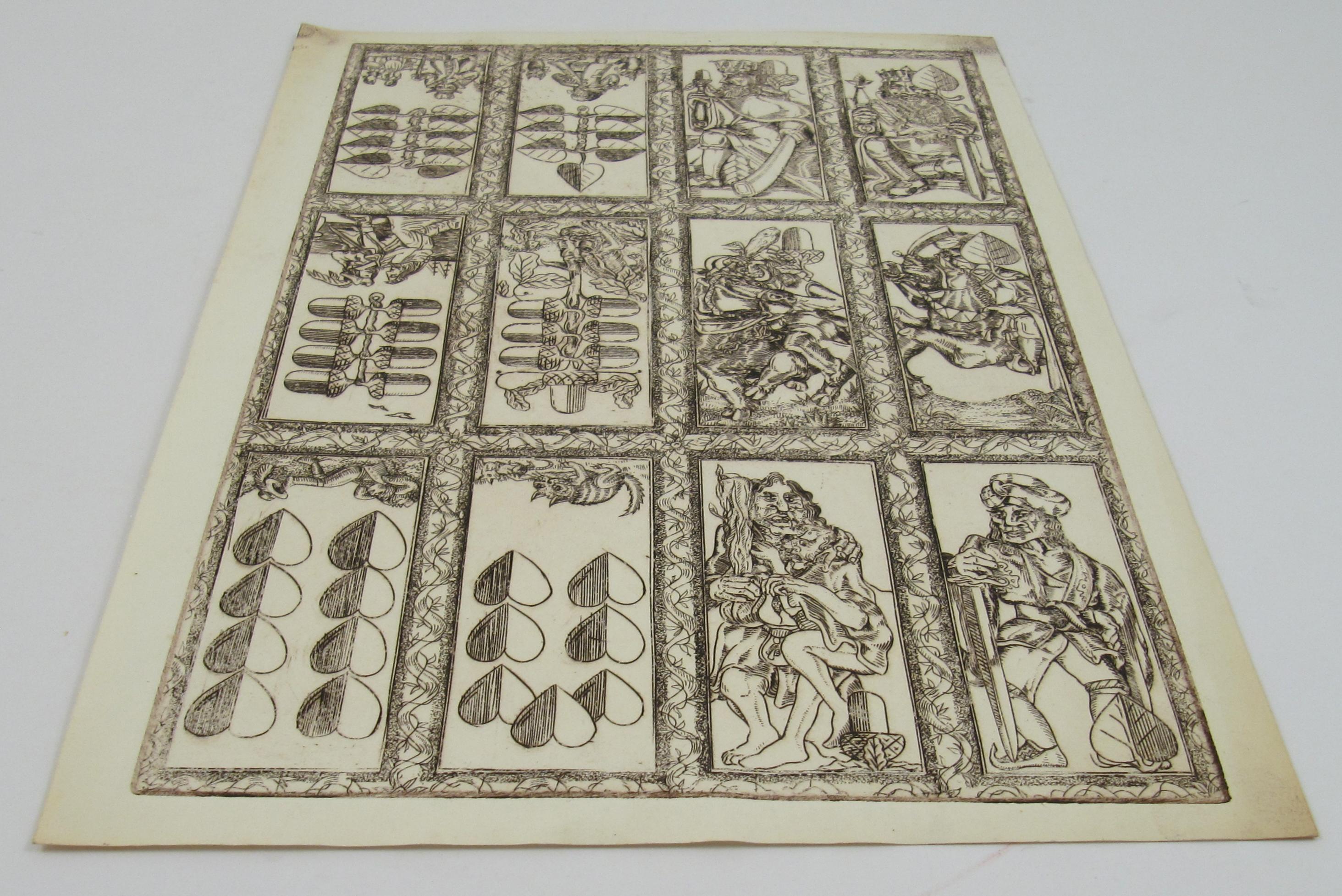 Deutsche Karten Nr. 9, 1982/90 von Karl Gerich of Bath – Spielkartendruck-Bücherregal (Naturalismus), Art, von Karl Alexander Gerich