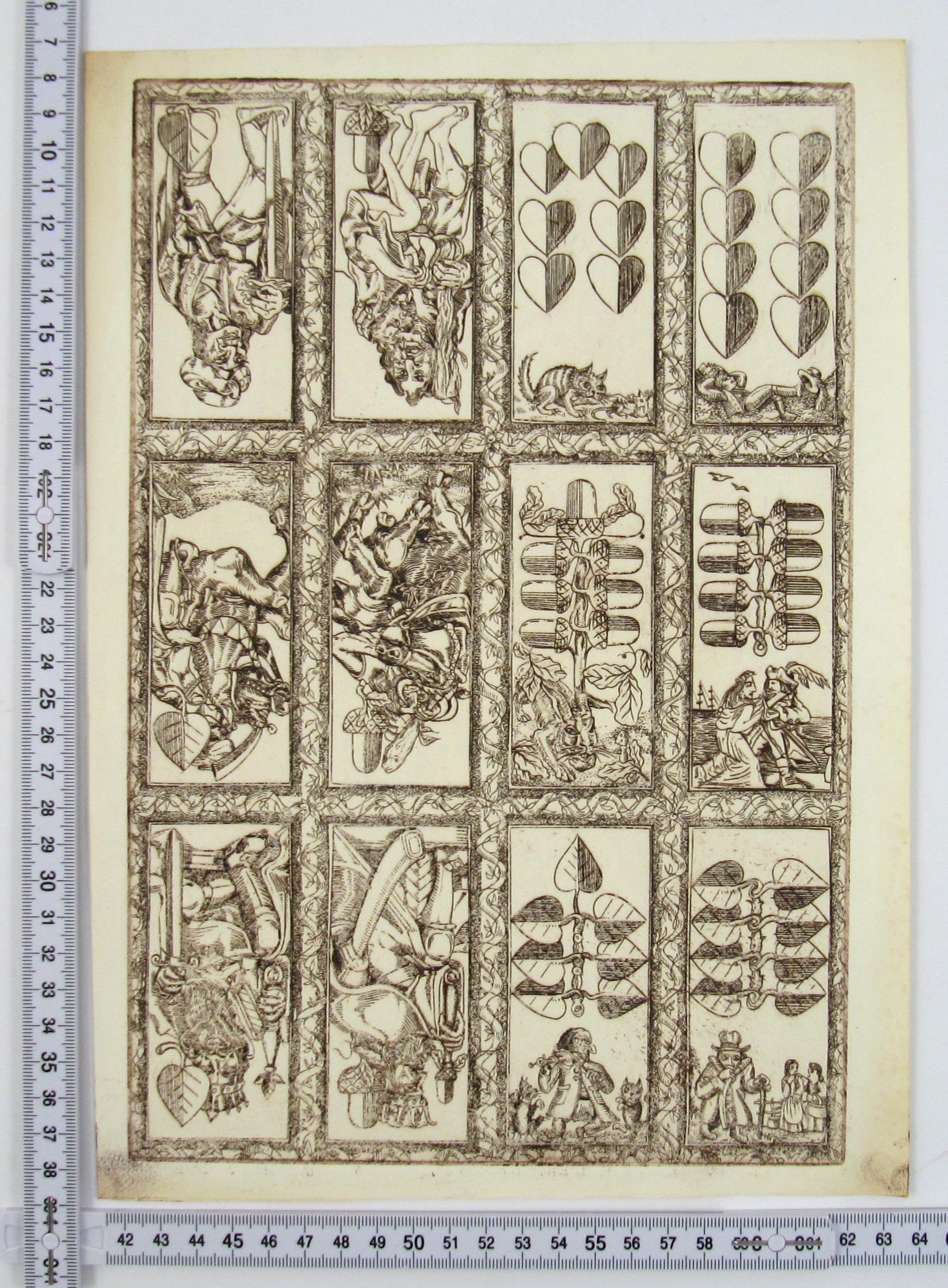 Deutsche Karten No. 9, 1982/90 by Karl Gerich of Bath - Playing Card Print Sheet For Sale 4