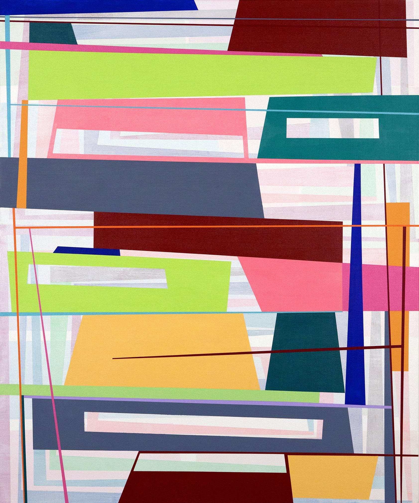 Gary Petersen Abstract Painting - Shifting Upward