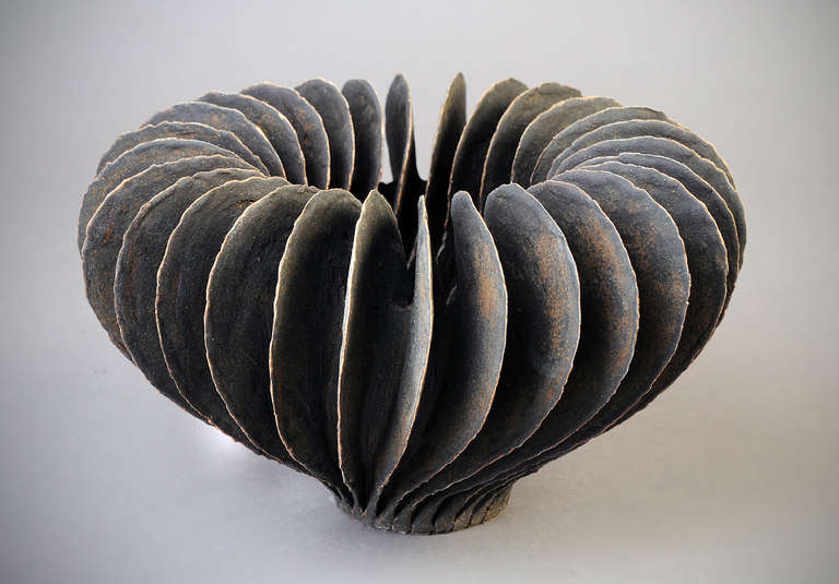Ursula Morley Price Abstract Sculpture - Brown Simple Twist Form