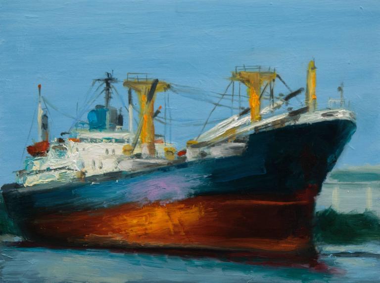 Victor Honigsfeld Landscape Painting - The Ship