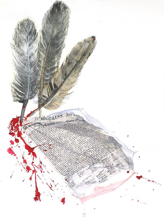 AdHominem - Mixed Media Art by Karin Bruckner