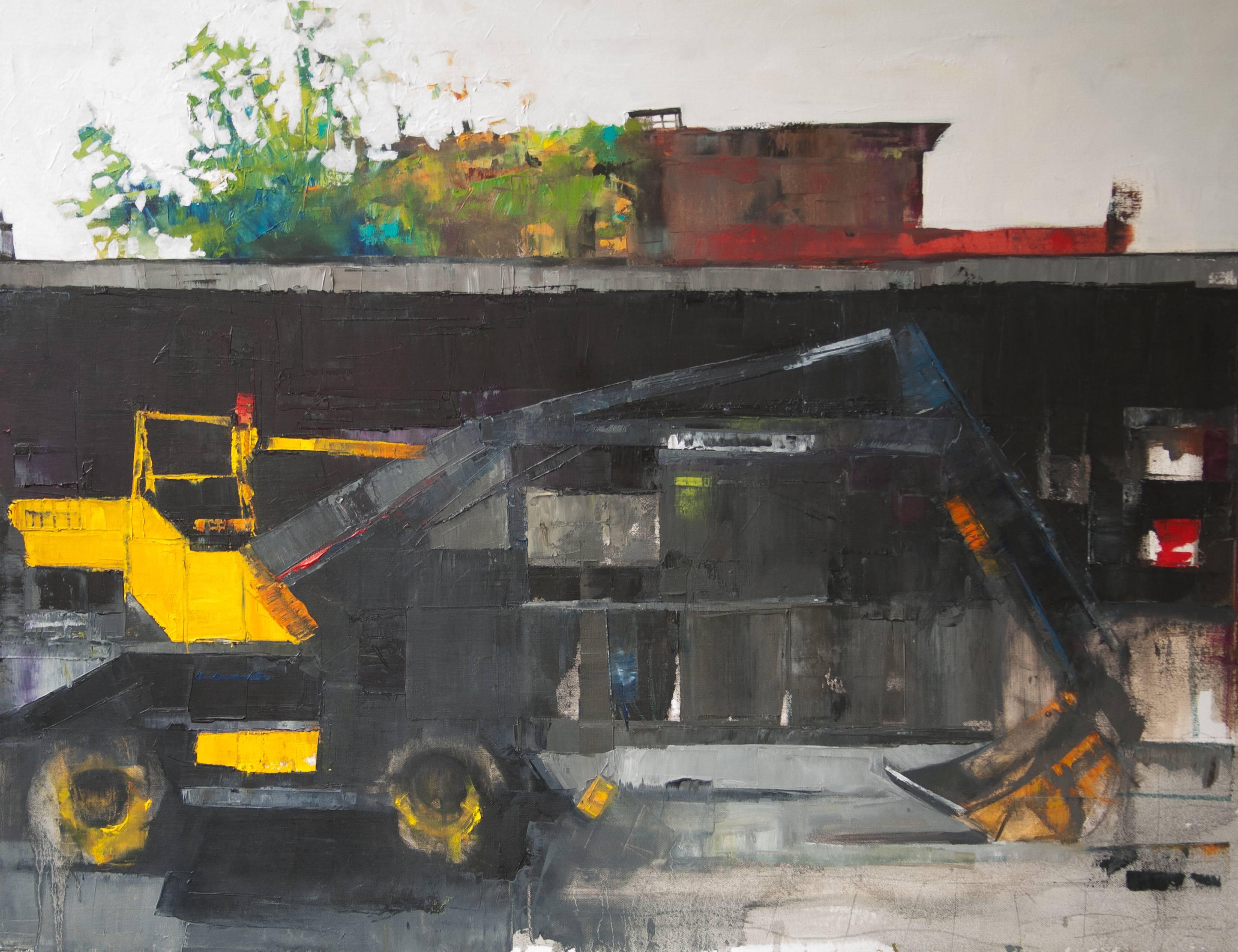 Ruth Shively Landscape Painting - The End of Gansevoort Street