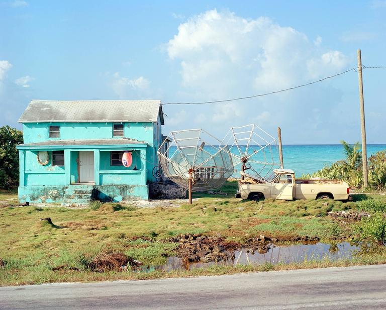 Maria Passarotti Color Photograph - Satellite Dishes, Cat Island