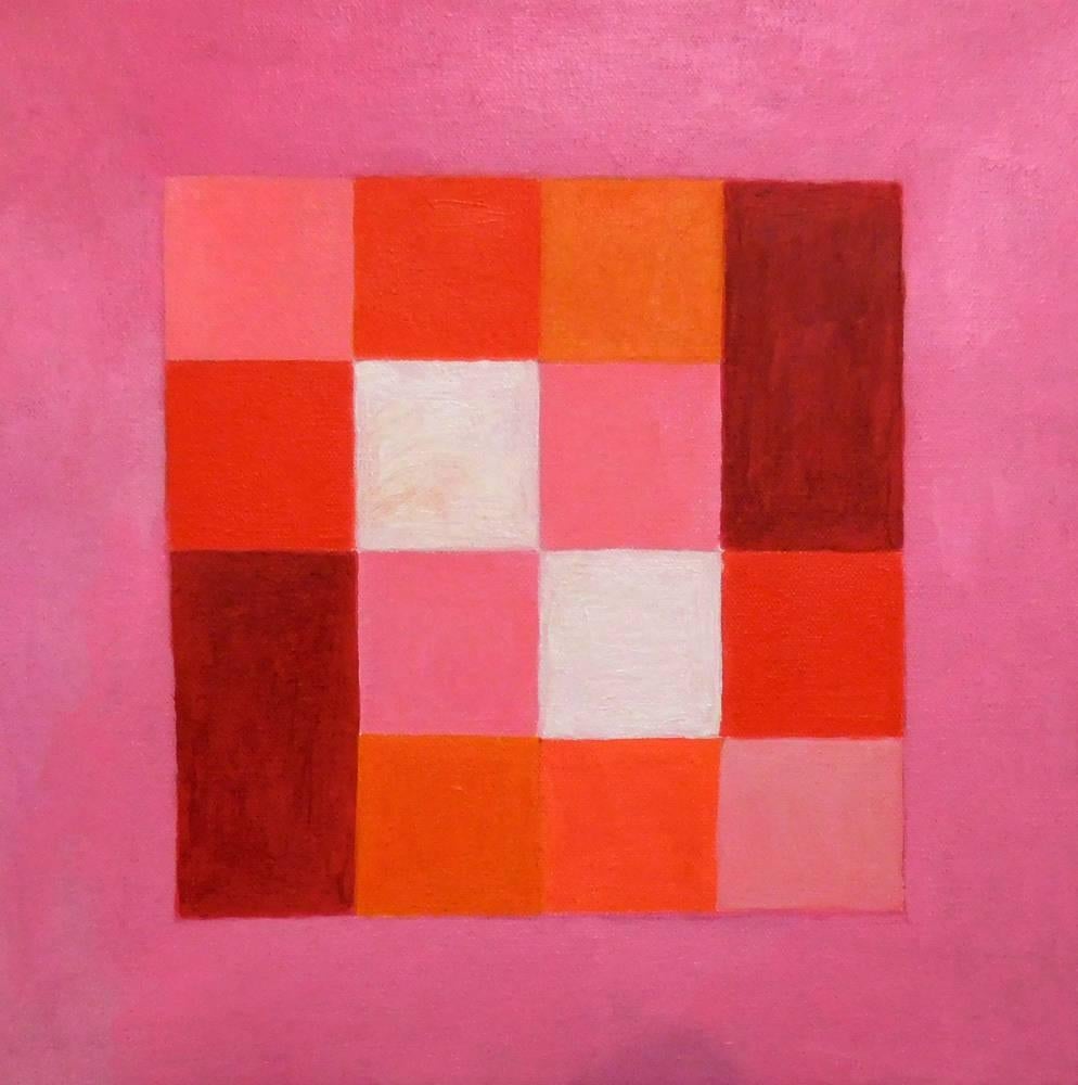 Caroline Blum Abstract Painting - Pink Fluff