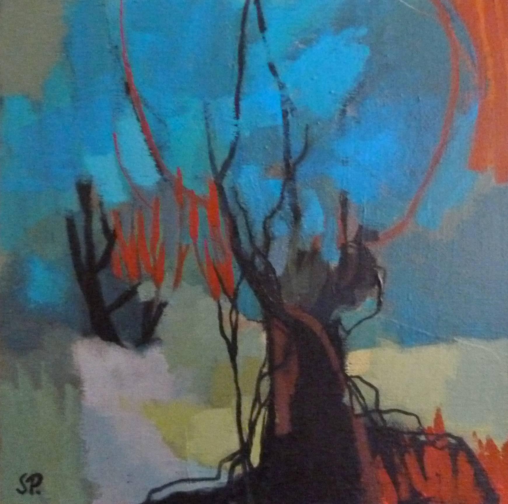 Sarah Picon Landscape Painting - A la Nuit Tombante