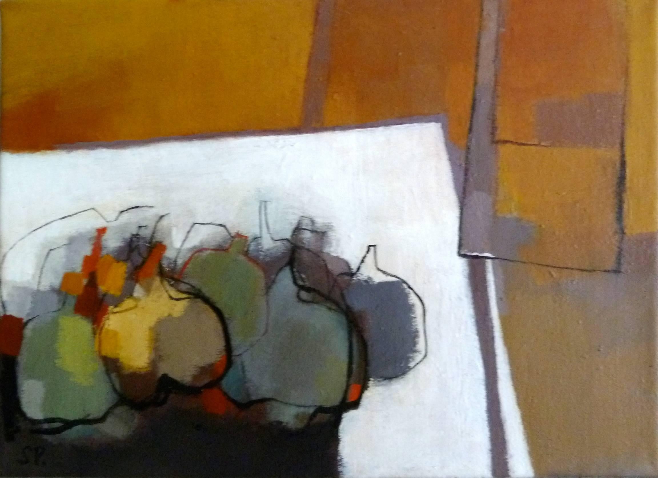 Sarah Picon Still-Life Painting - Poires Pèle-Mêle